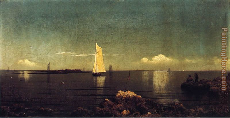 A Summer Afternoon Boston Harbor painting - Martin Johnson Heade A Summer Afternoon Boston Harbor art painting